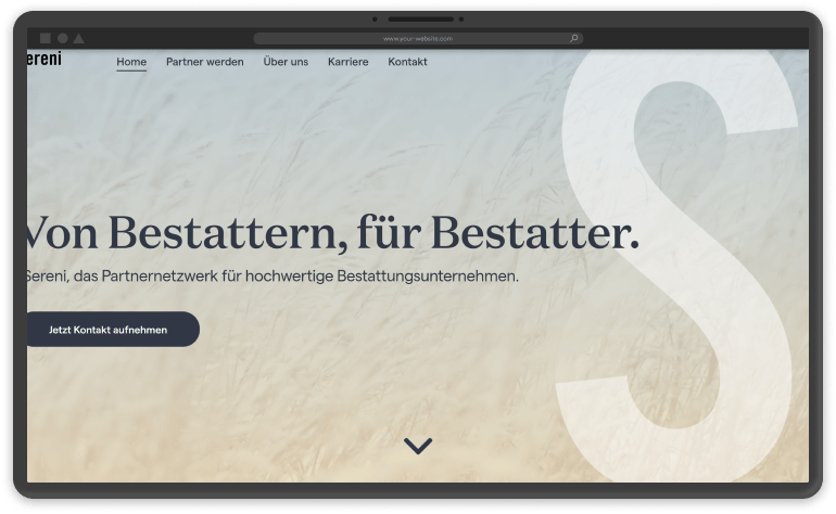 Screenshot Sereni Deutschland Projekt Desktop - Umgesetzt von Seitenstube - Deiner Agentur für Software- und Website-Entwicklung